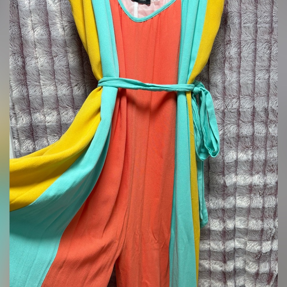 Colorful Spaghetti Strap Jumpsuit